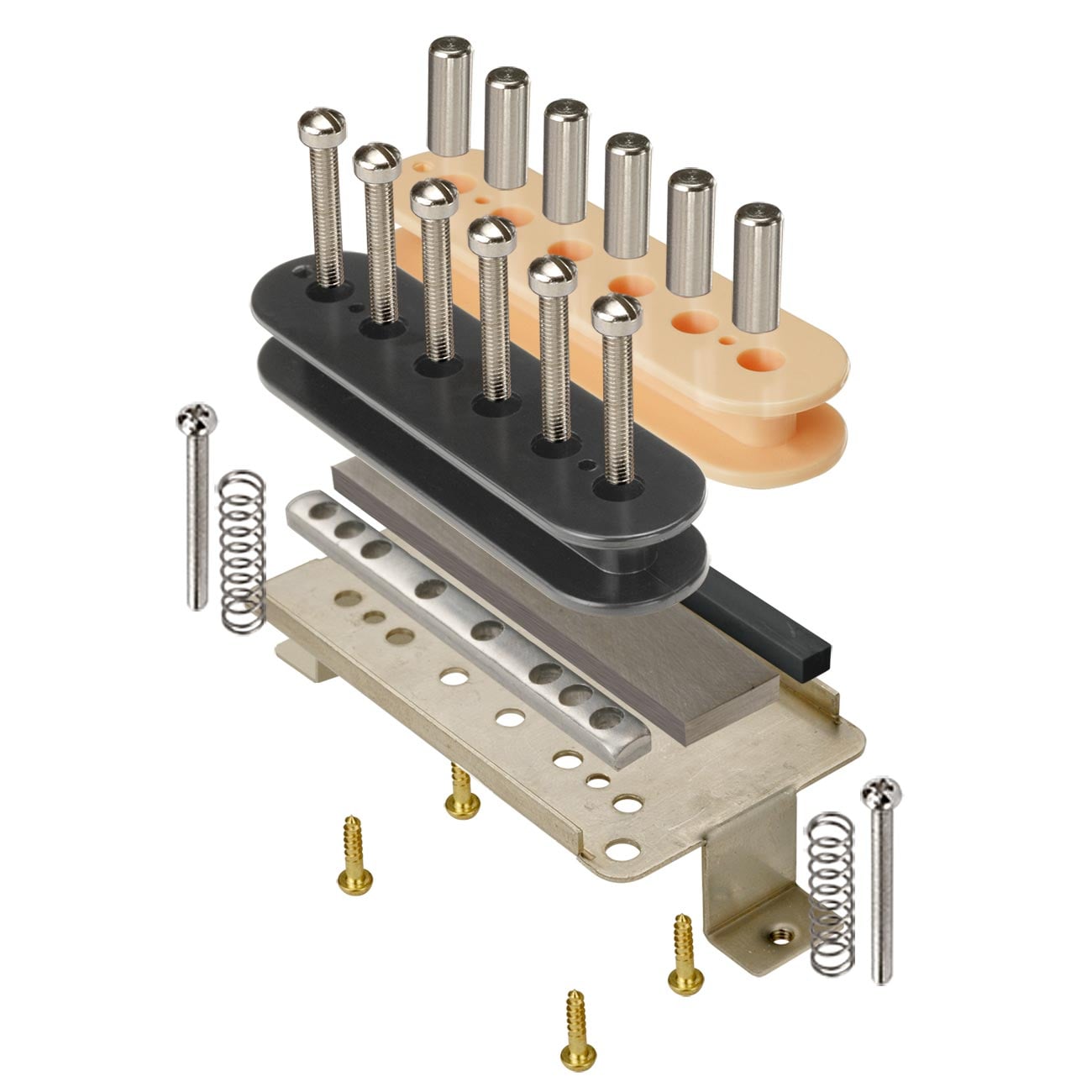 Humbucker Kit, with Alnico 5 magnets and zebra bobbins