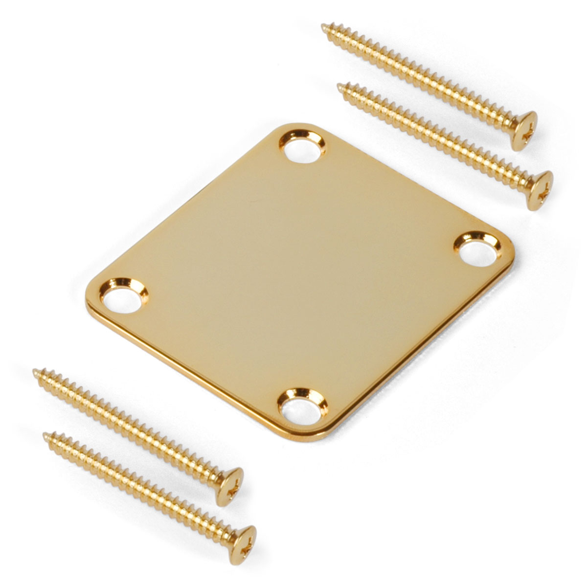 Gotoh Neck Mounting Plate, Gold, with screws