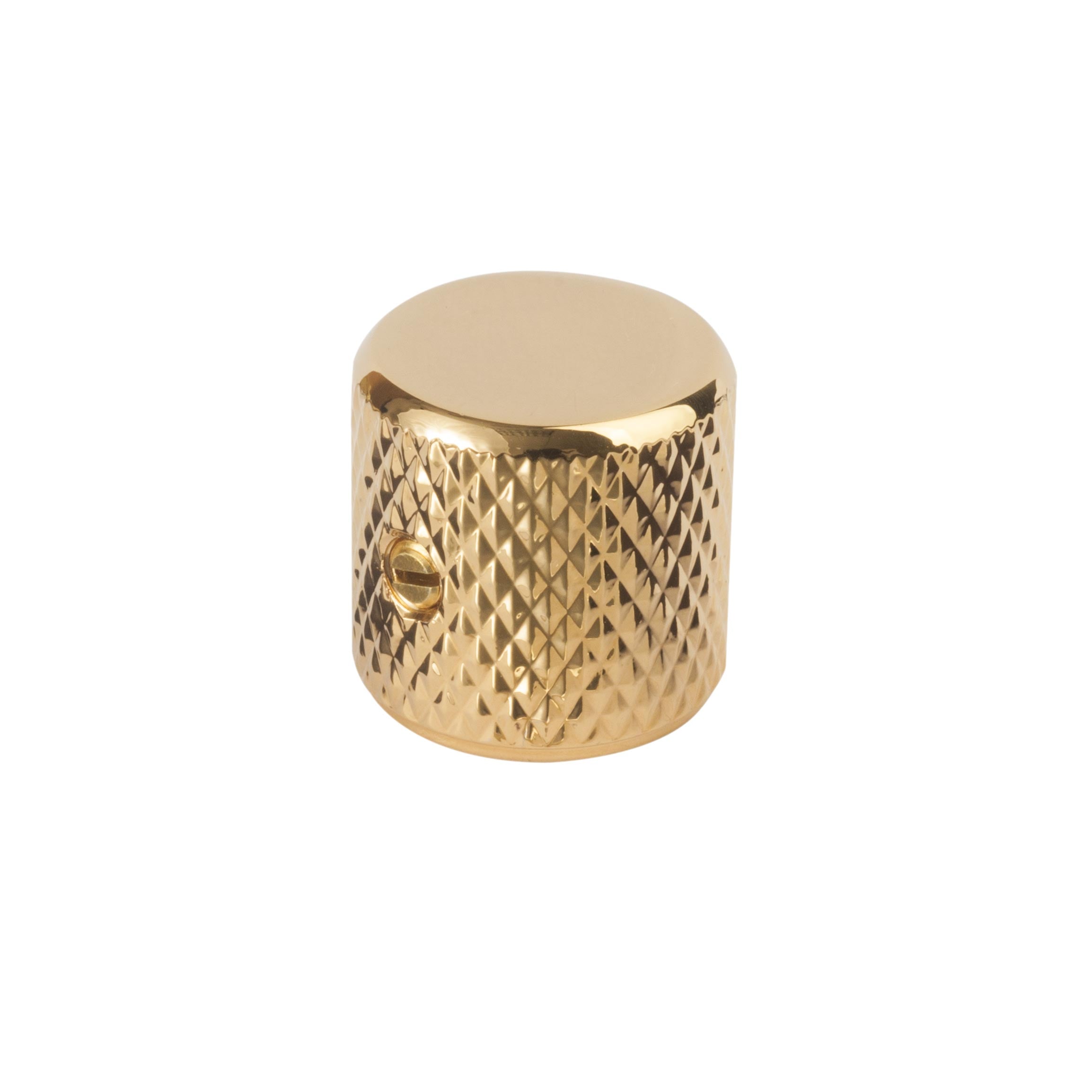 Flat-top Knob, Gold, 1/4" shaft