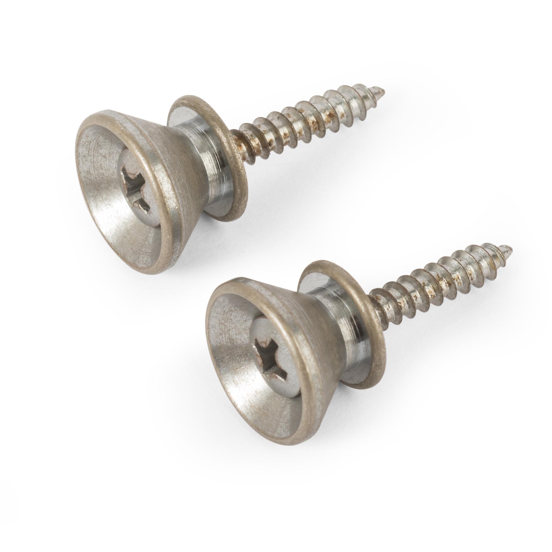 Gotoh Strap Buttons, Relic Chrome, set of 2