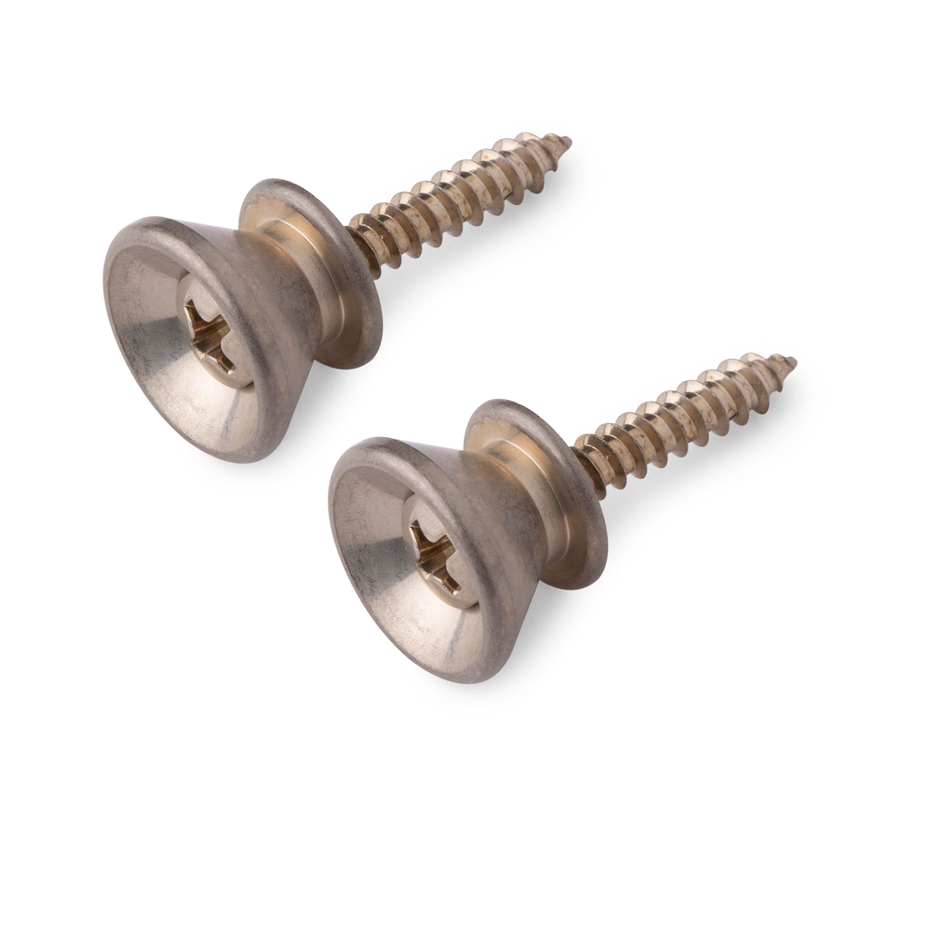 Gotoh Strap Buttons, Relic Nickel, set of 2