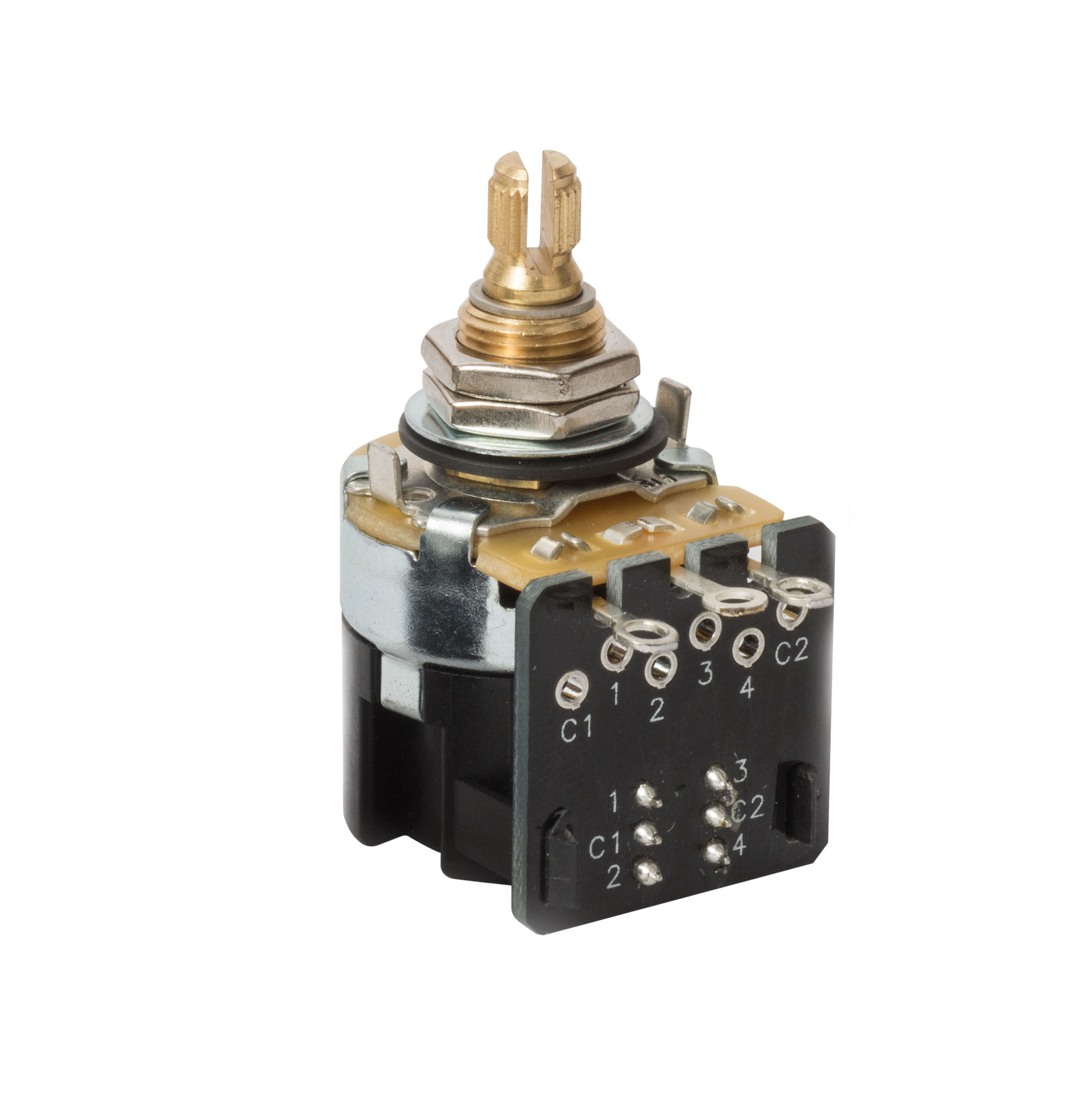 CTS Push-pull Pots, DPDT, Split shaft, 250K-ohm (CTS #450S 3908)