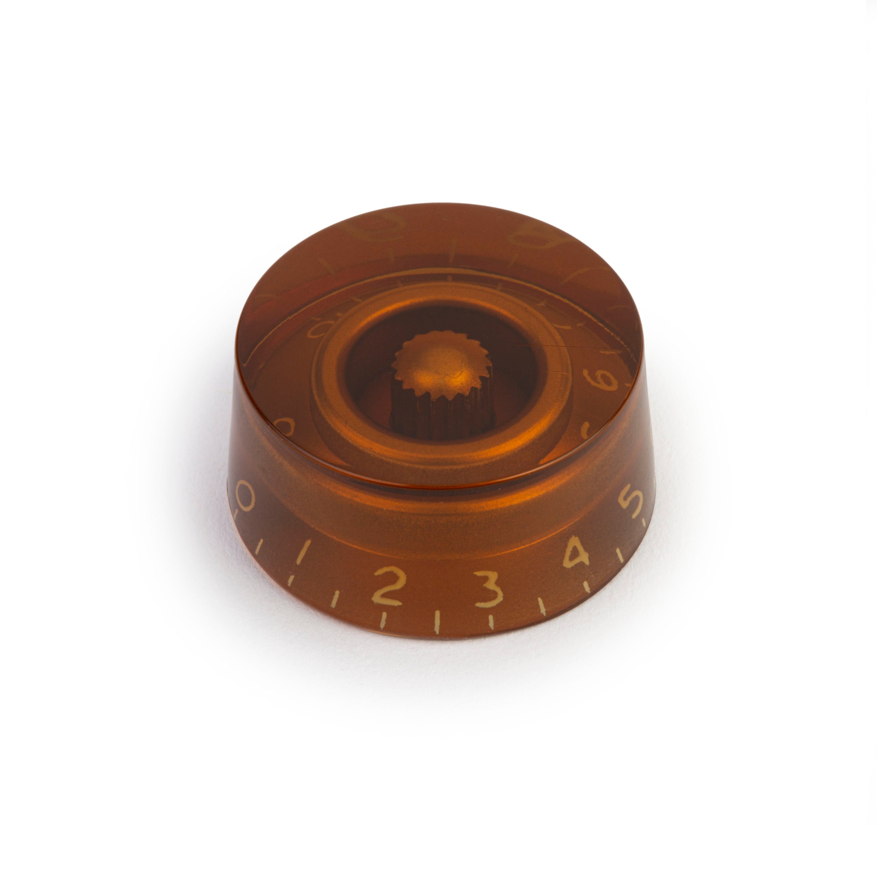 Speed Knob, Amber, for coarse-knurled pot shaft (Alpha)