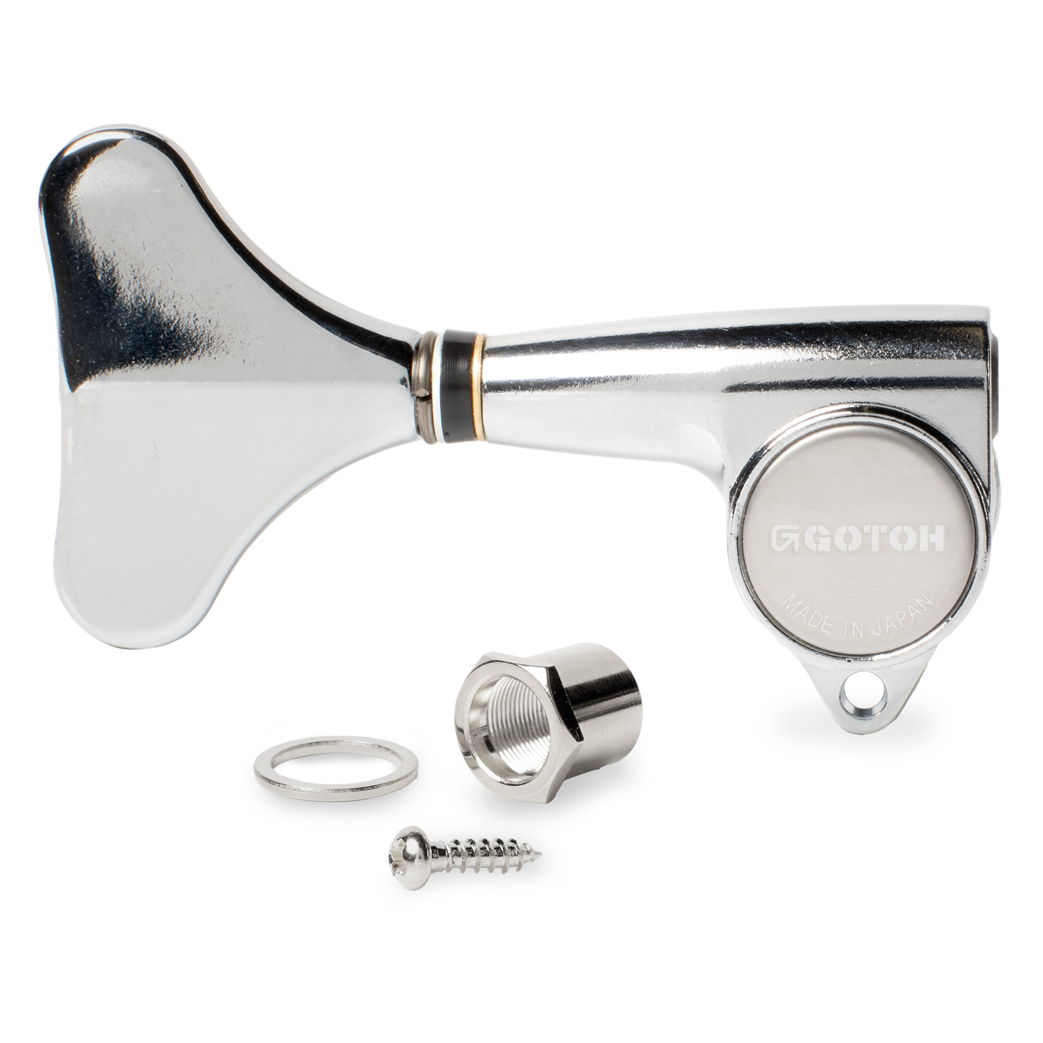 Individual Gotoh Compact Bass Tuner, Chrome, single right tuner