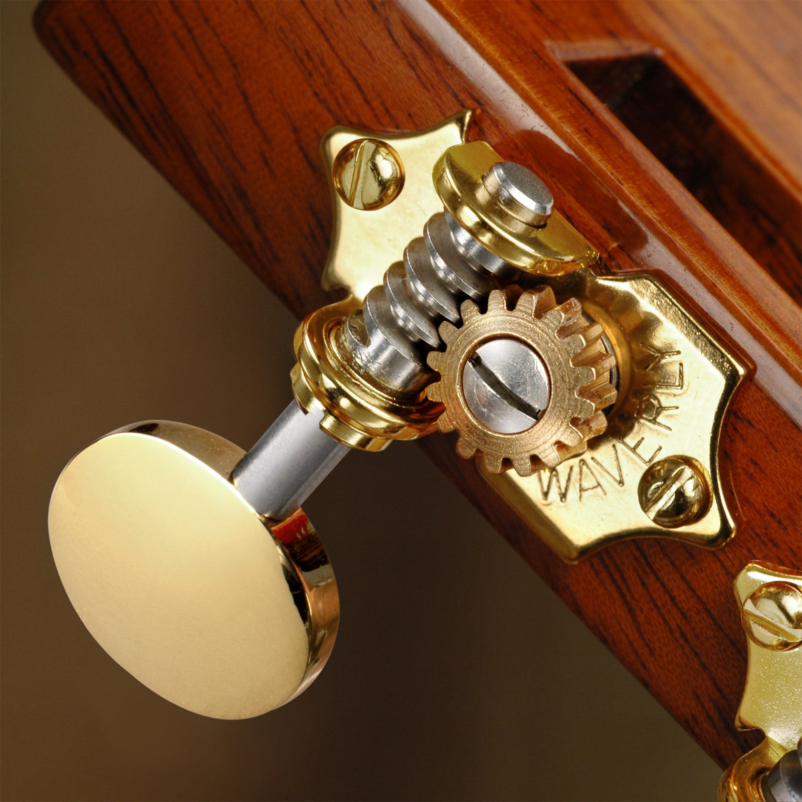 Waverly Guitar Tuners with Vintage Oval Knobs for Slotted Pegheads