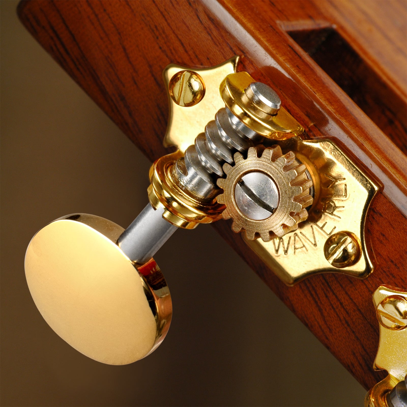 Waverly Guitar Tuners with Vintage Oval Knobs for Slotted Pegheads