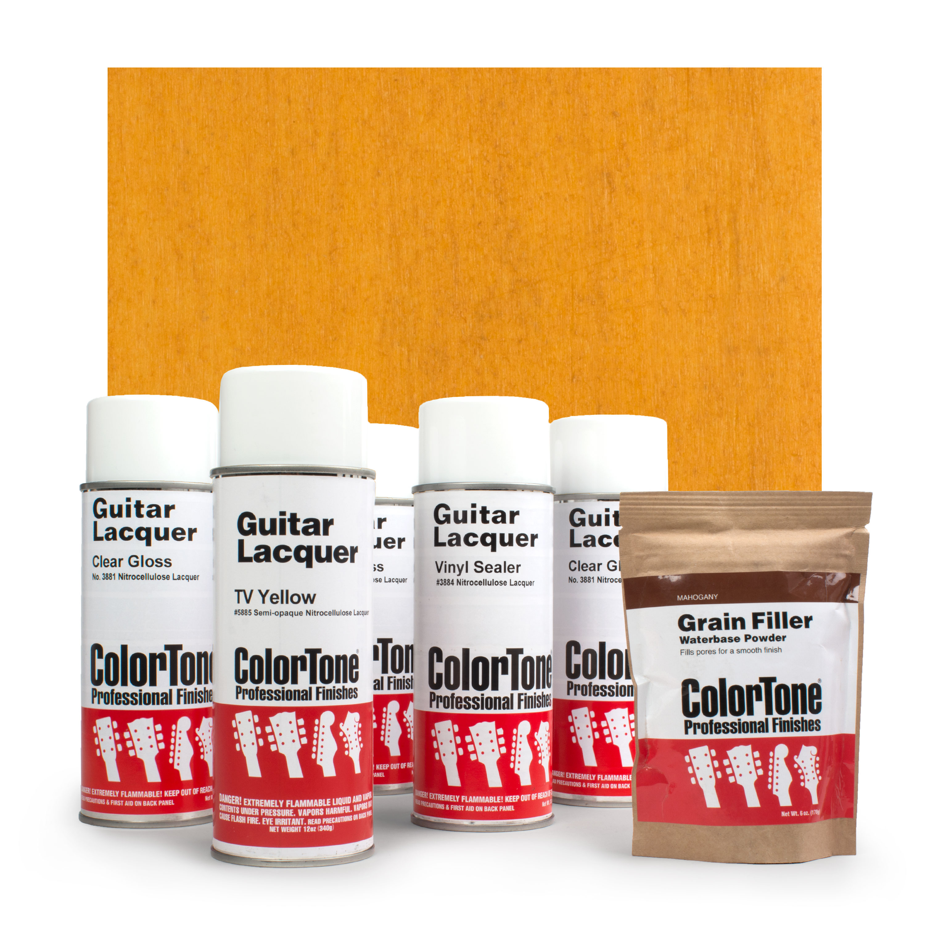ColorTone Aerosol Finishing Set for TV Yellow