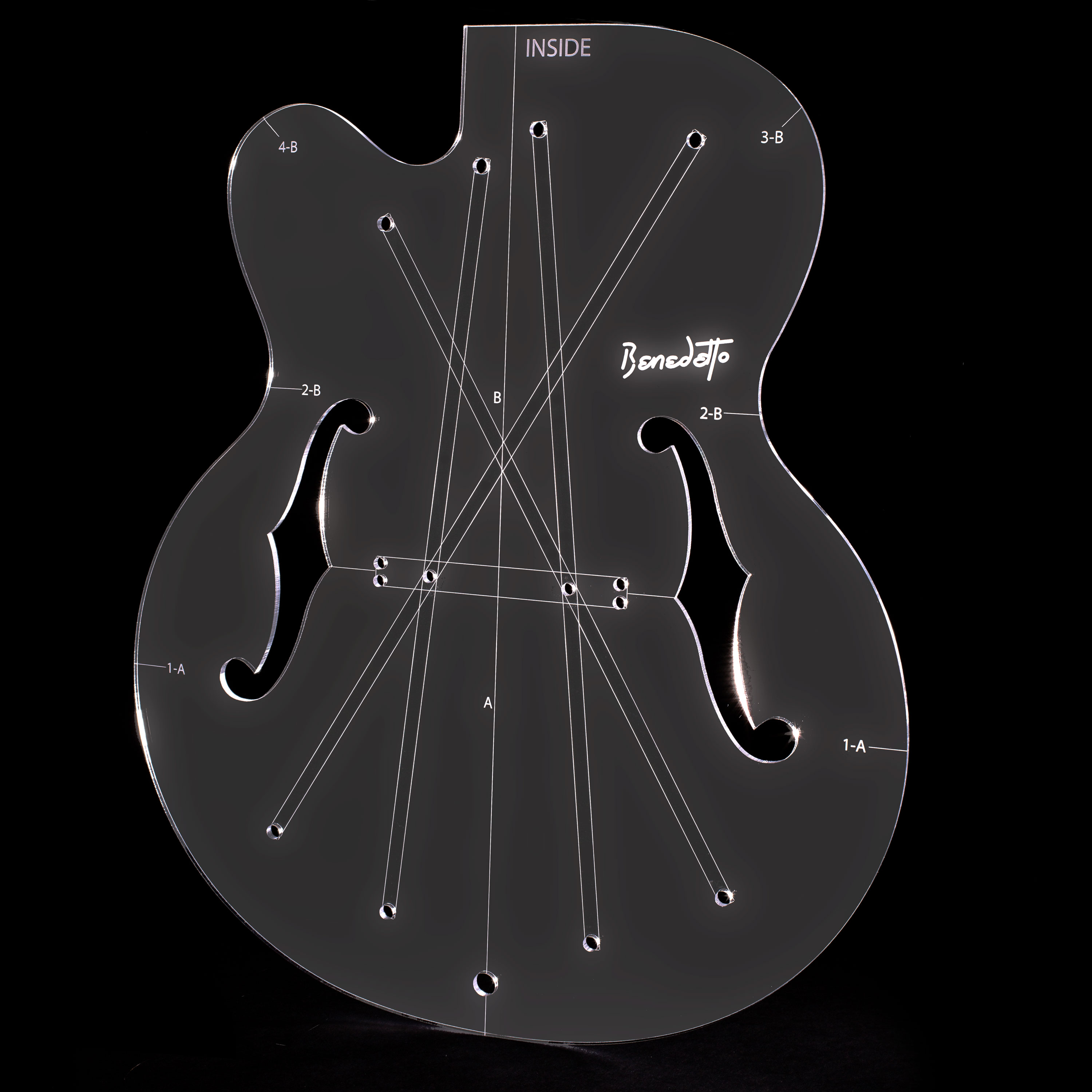 Benedetto Archtop Guitar Templates, Body
