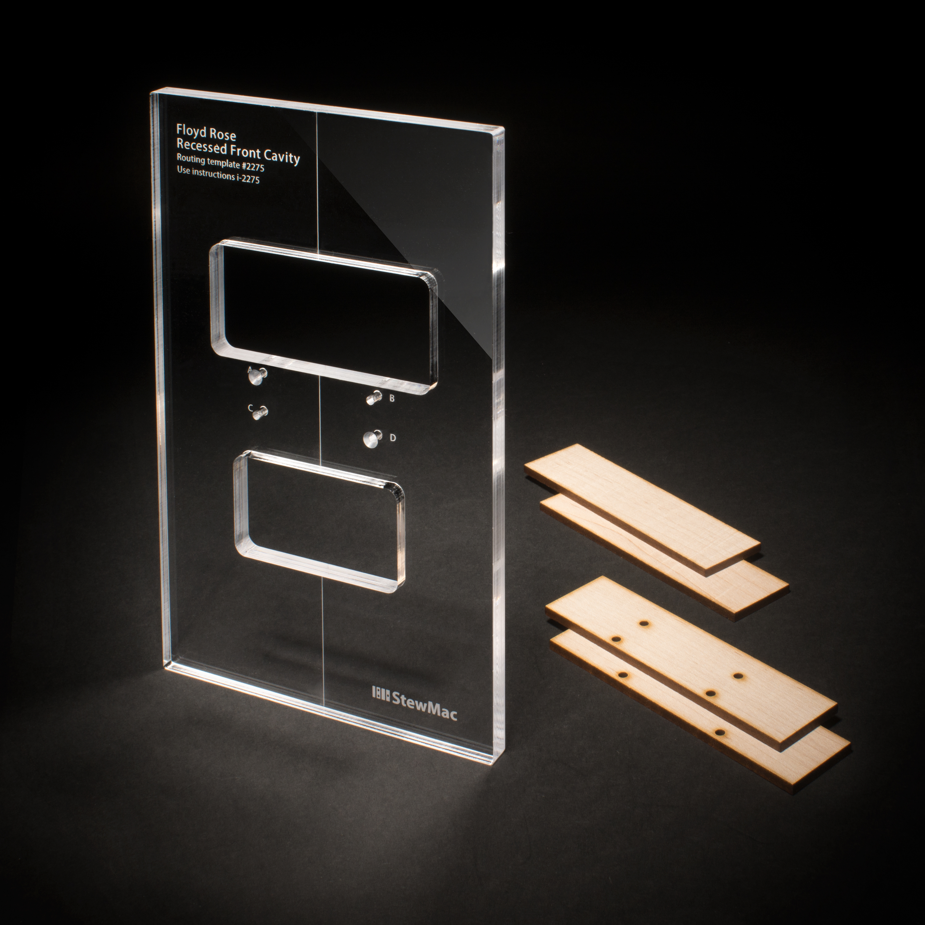 Tremolo Routing Templates, Recessed Modification for Floyd Rose