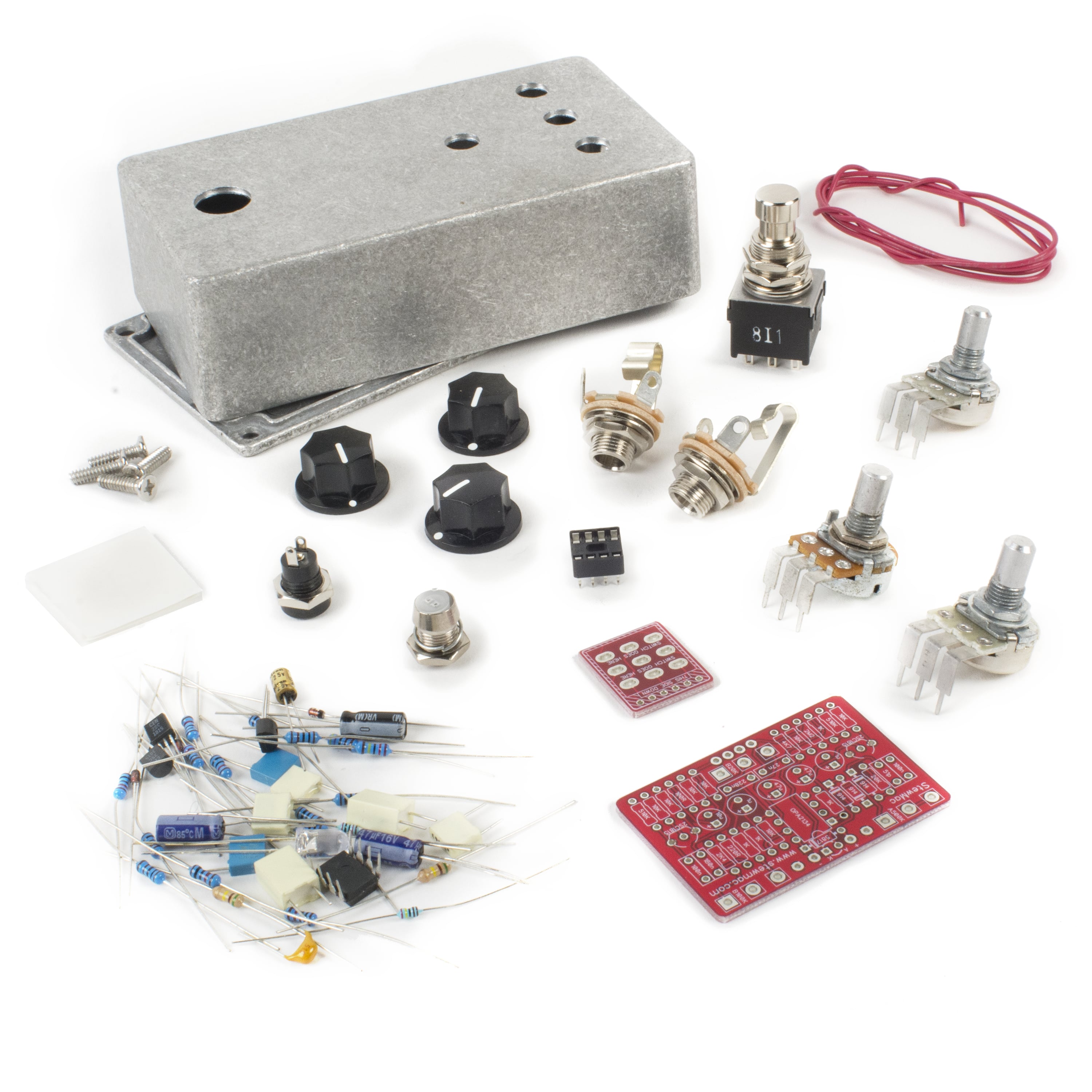 StewMac Screamer DIY Pedal Kit, With Bare Enclosure
