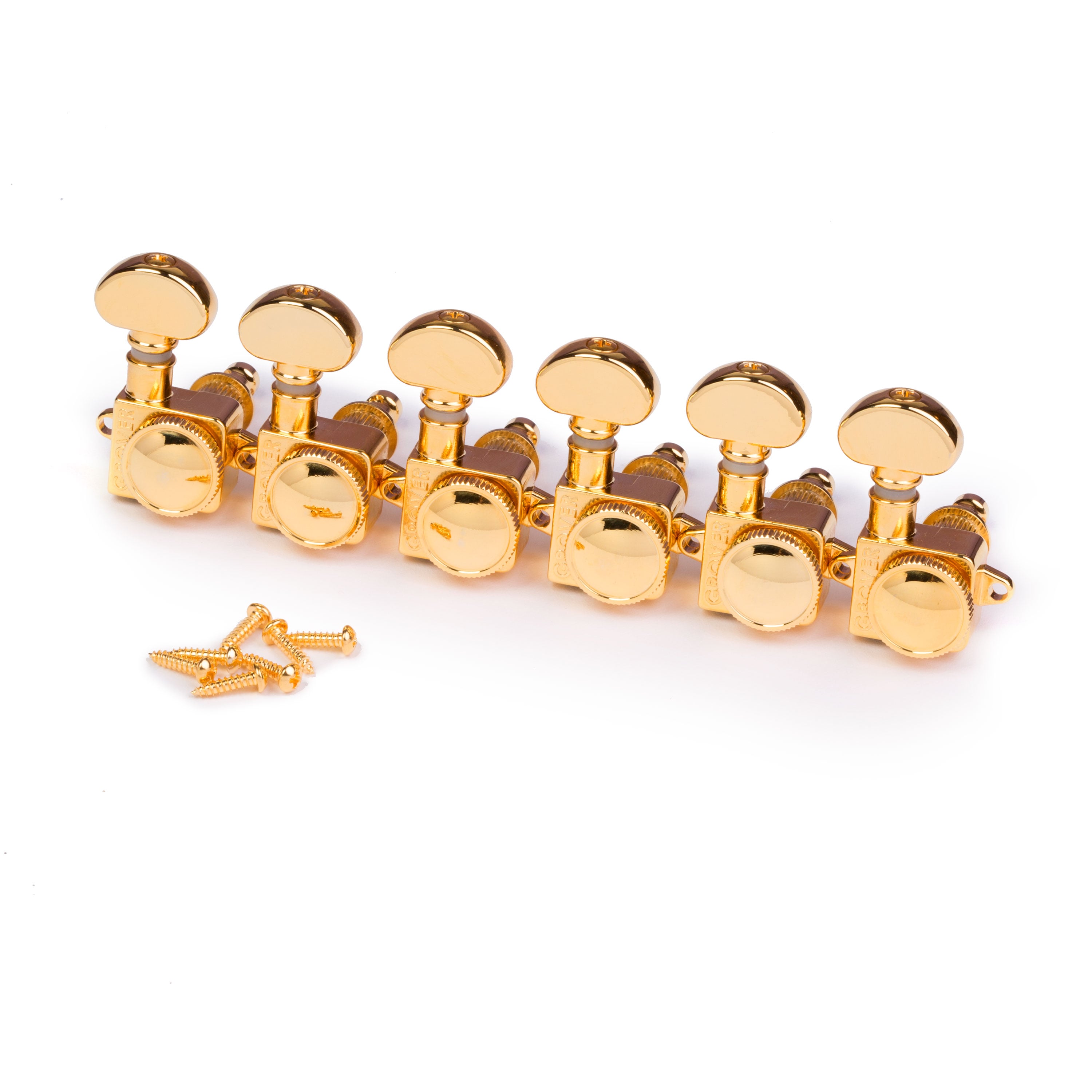 Grover Roto-Grip Locking Rotomatics (505F Series) 6-In-Line Tuners, Gold