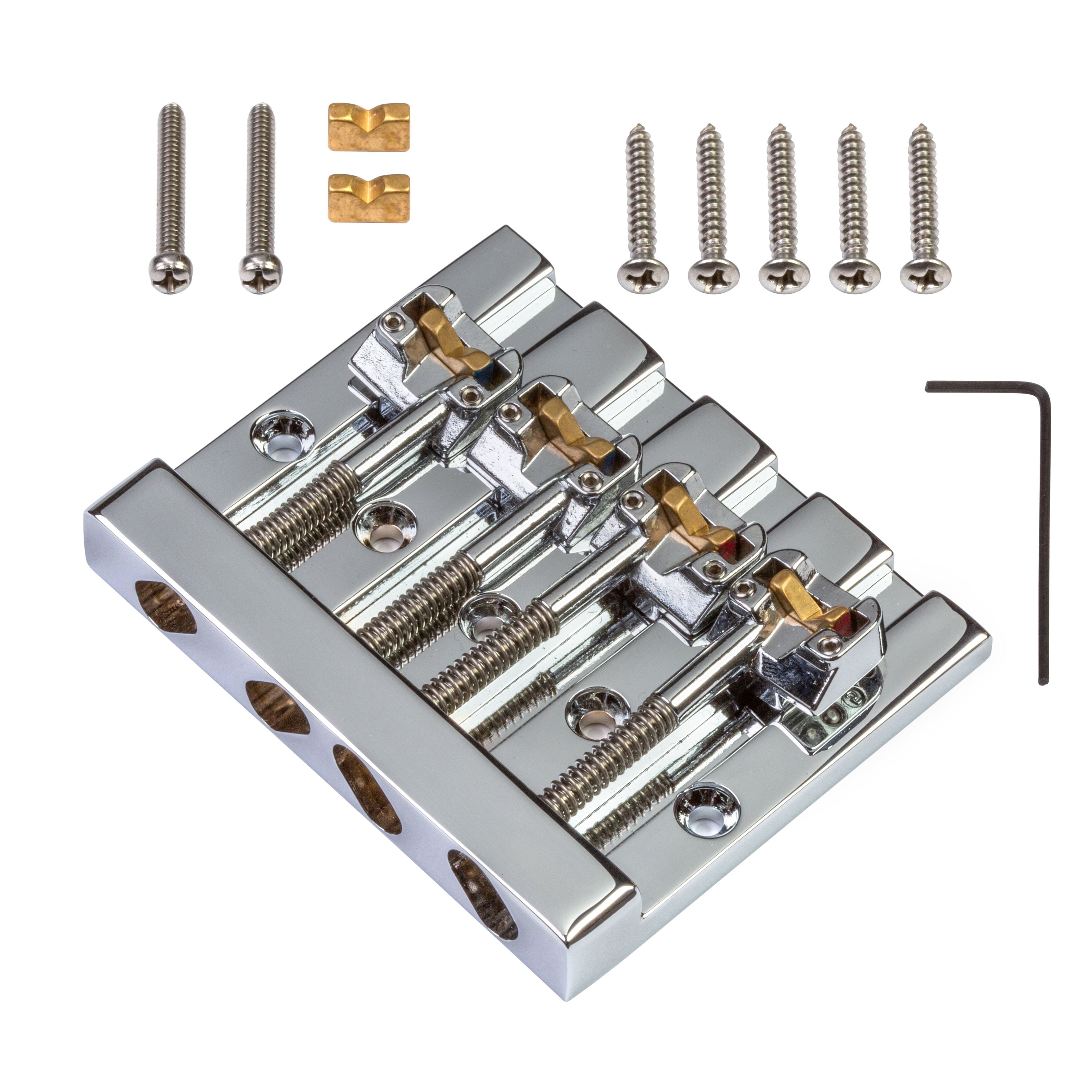 Hipshot 4-string MassKicker Bass Bridge, Chrome