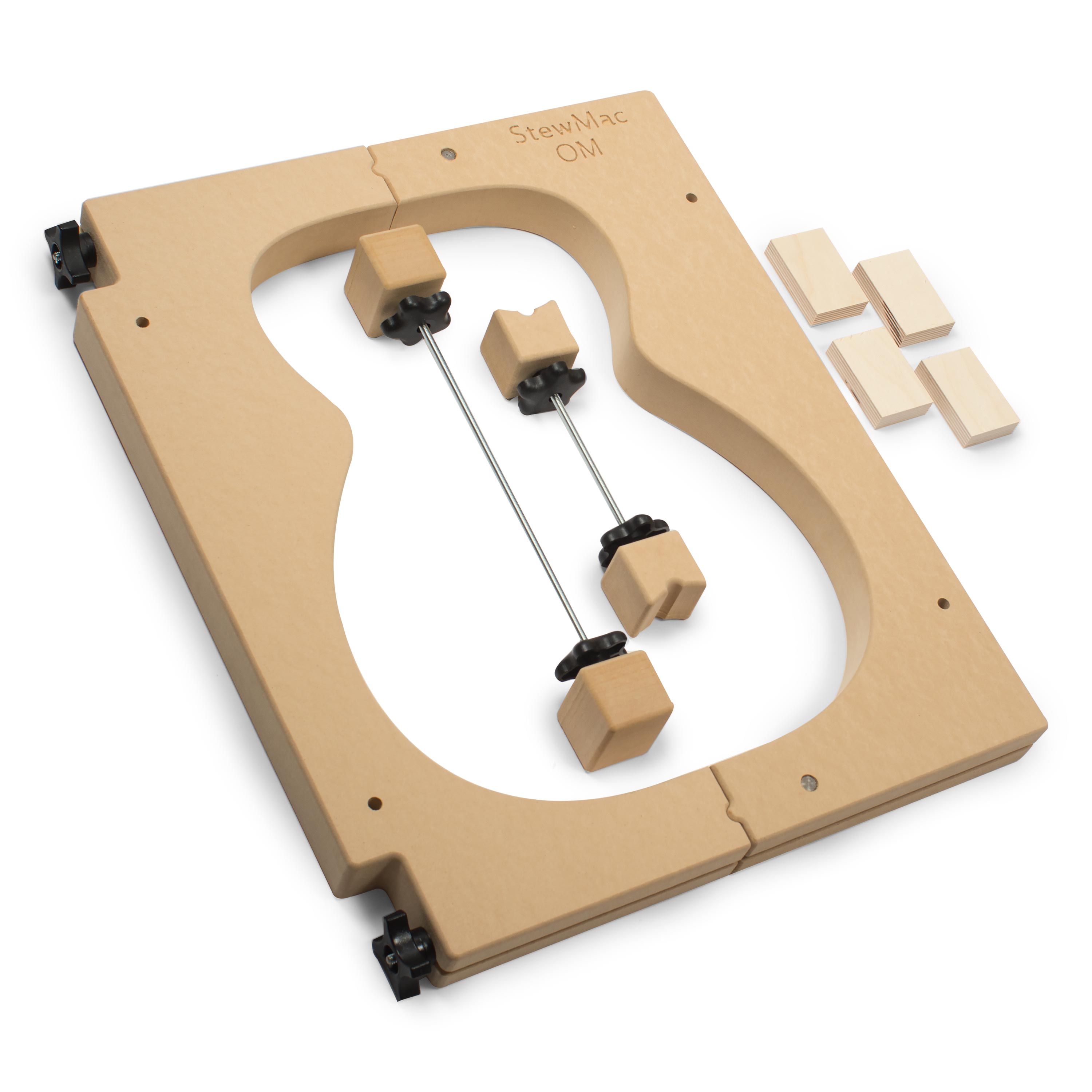 StewMac Acoustic Guitar Body Mold, OM body mold and spreaders