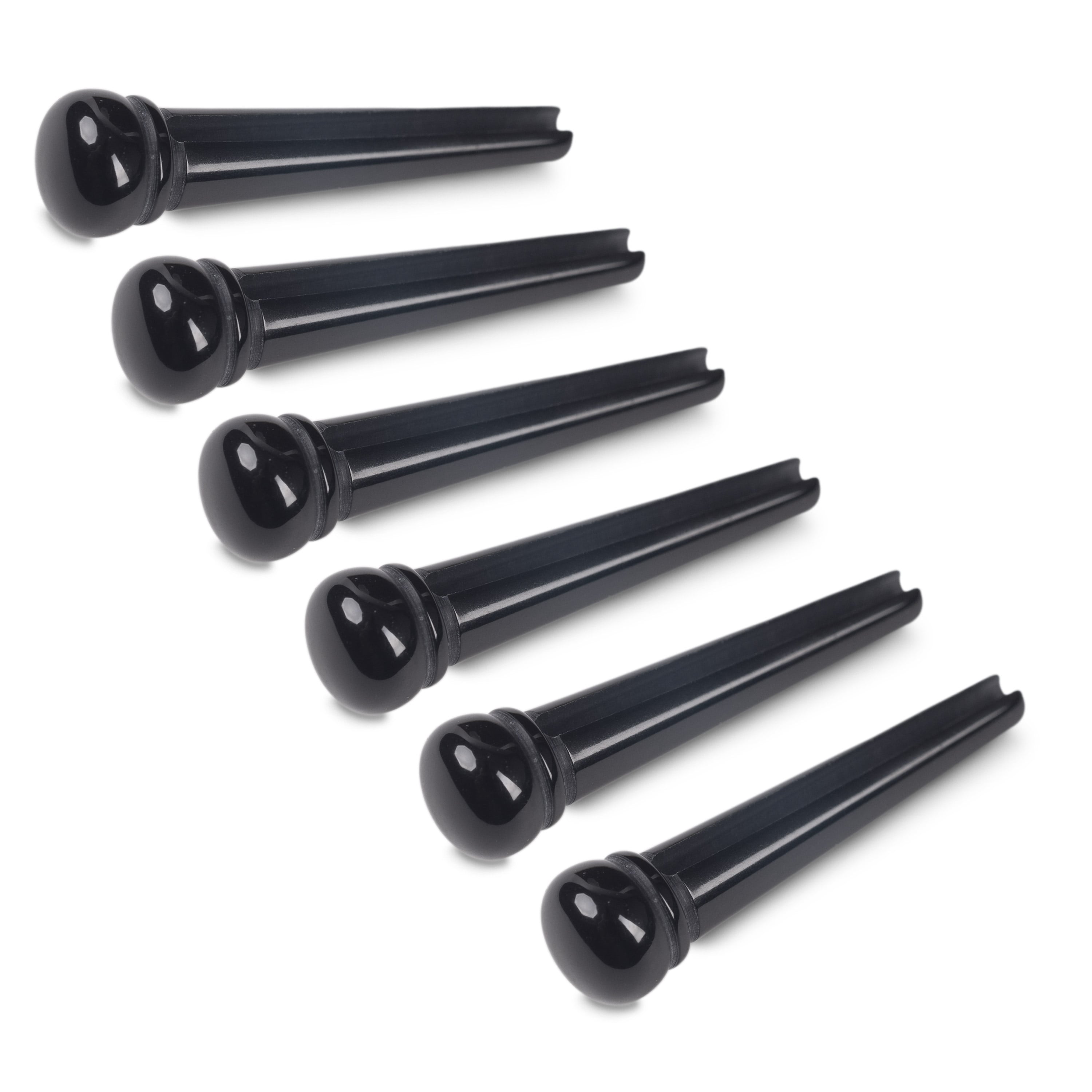 Waverly Black Bridge Pins, Slotted, oversized, with no dot, set of 6