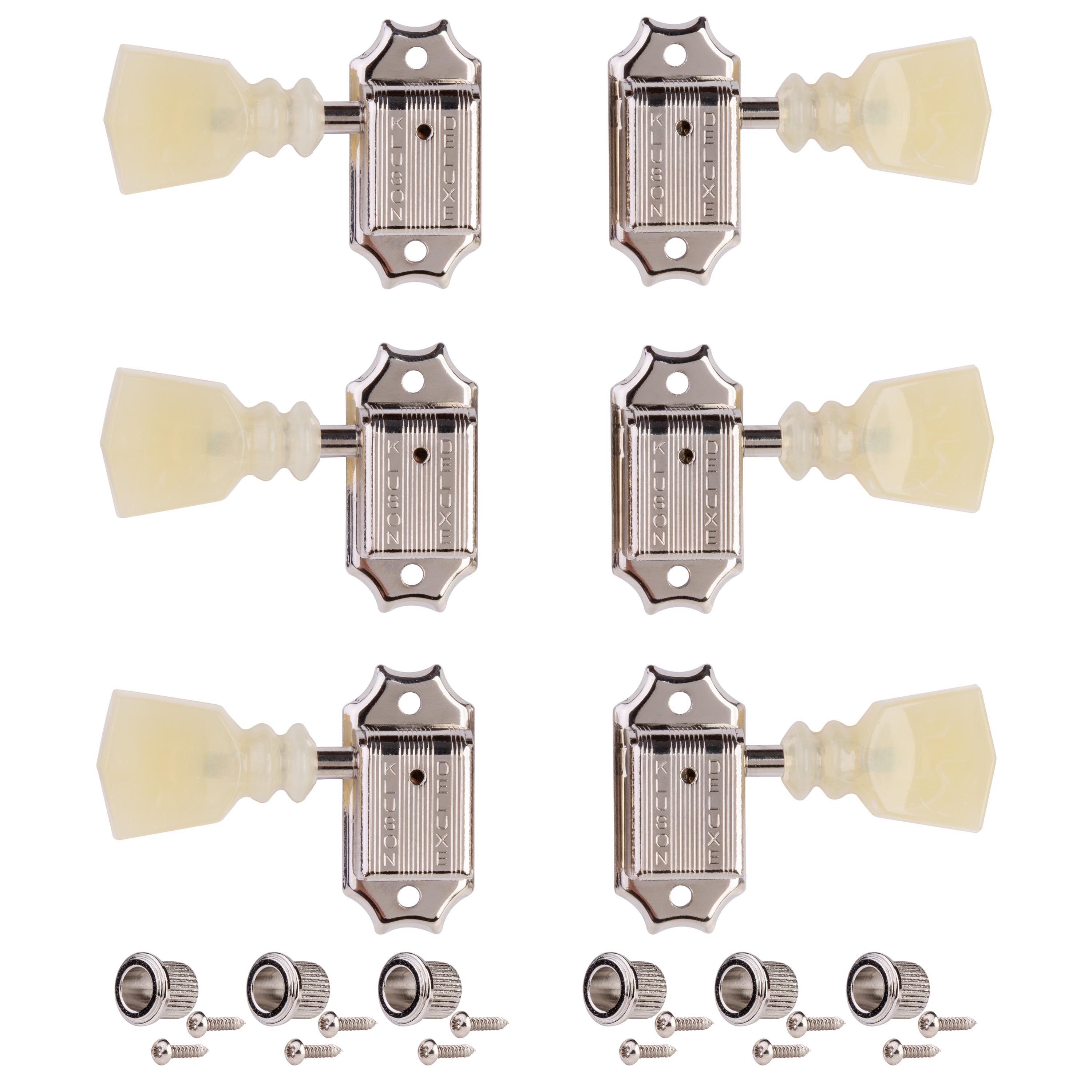 Kluson 3+3 Deluxe Series Tuners, Nickel