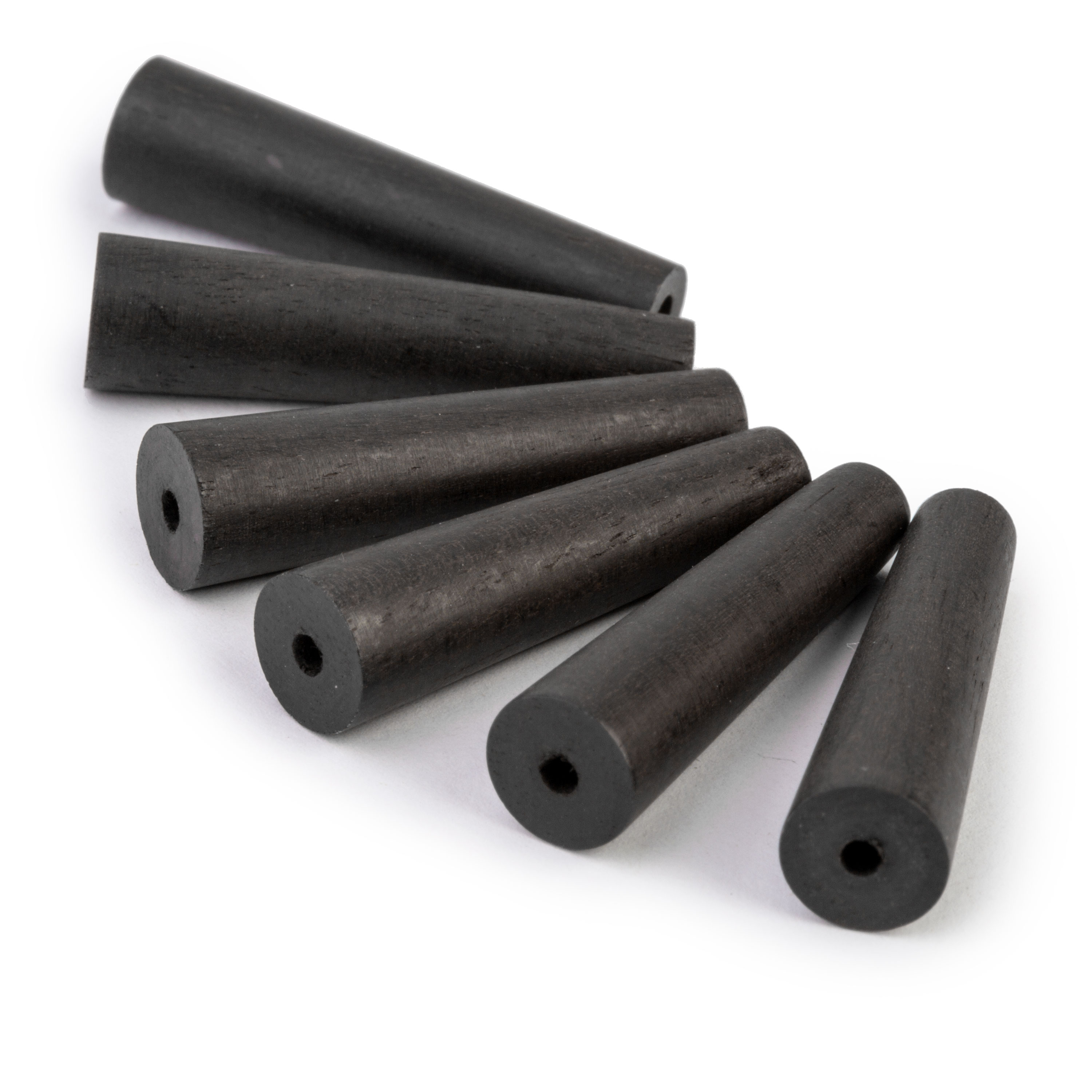 Bridge Pin Hole Repair Plugs, Ebony, Set of 6