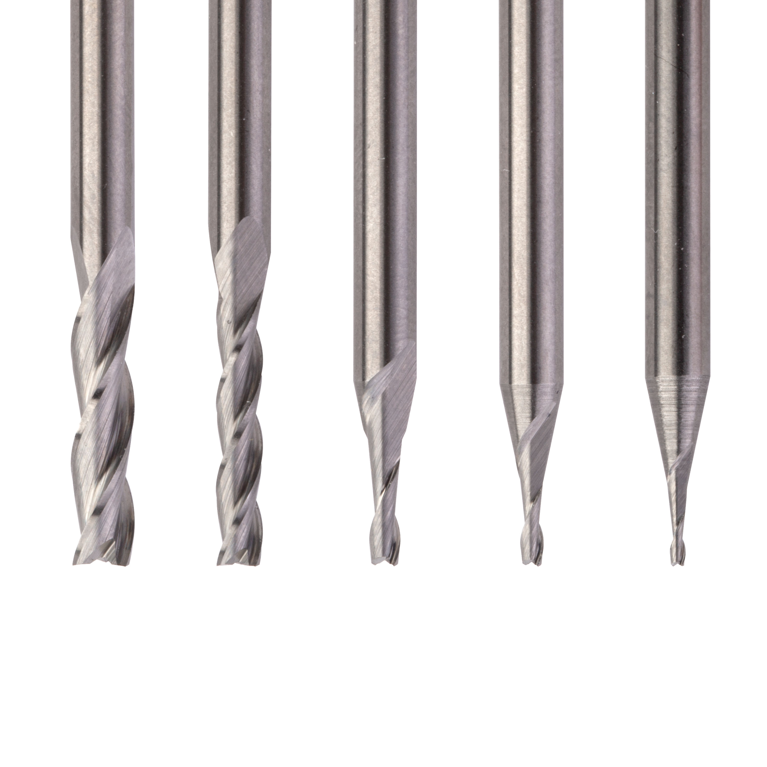Carbide Upcut Inlay Router Bits, Set of all 5 sizes
