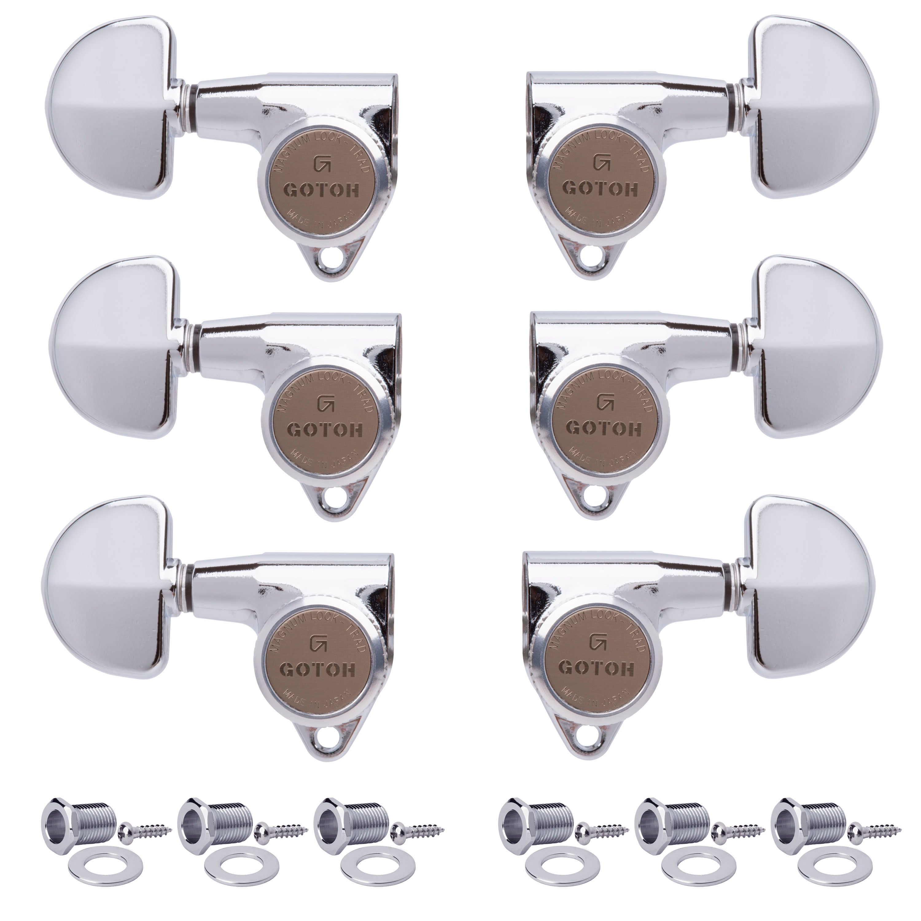 Gotoh Magnum Lock-Trad 3+3 Tuners, Chrome
