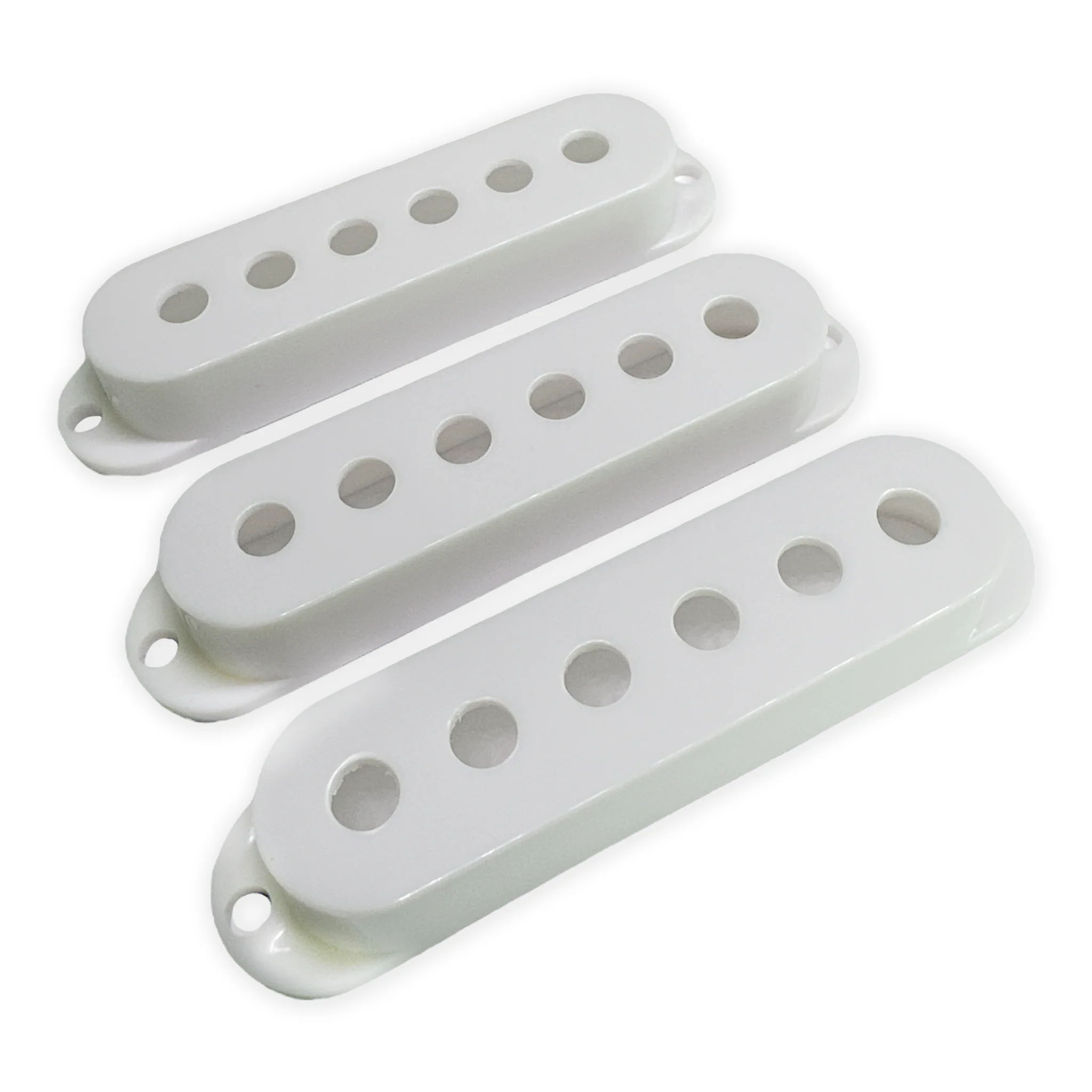 StewMac Pickup Cover Set with Vintage Spacing, White