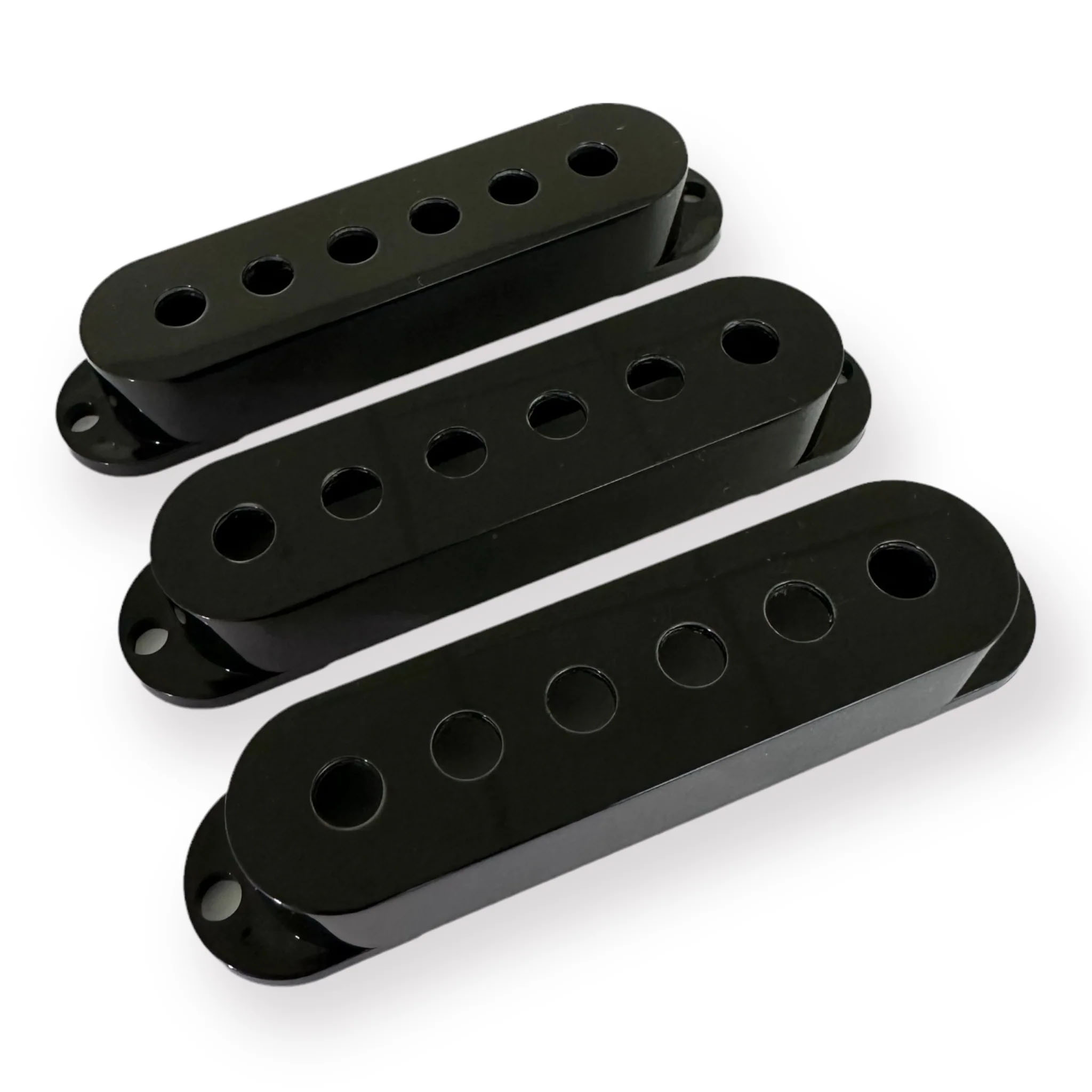 StewMac Pickup Cover Set with Vintage Spacing, Black