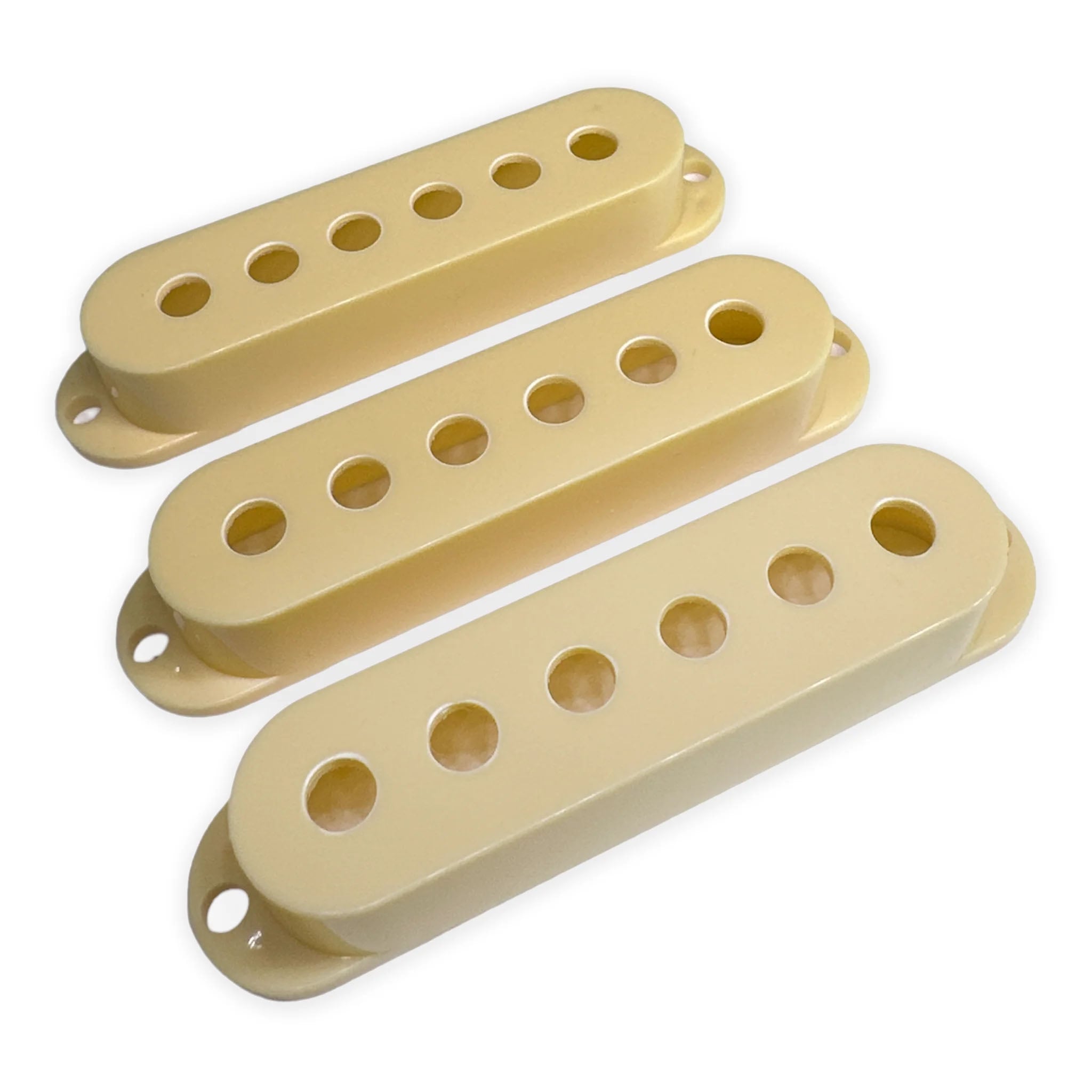 StewMac Pickup Cover Set with Modern Spacing, Aged White/Cream