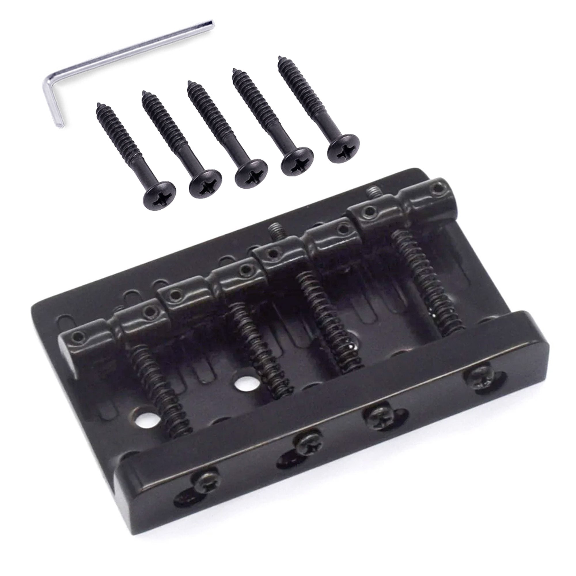 StewMac Dual-Load Bass Bridge, Black