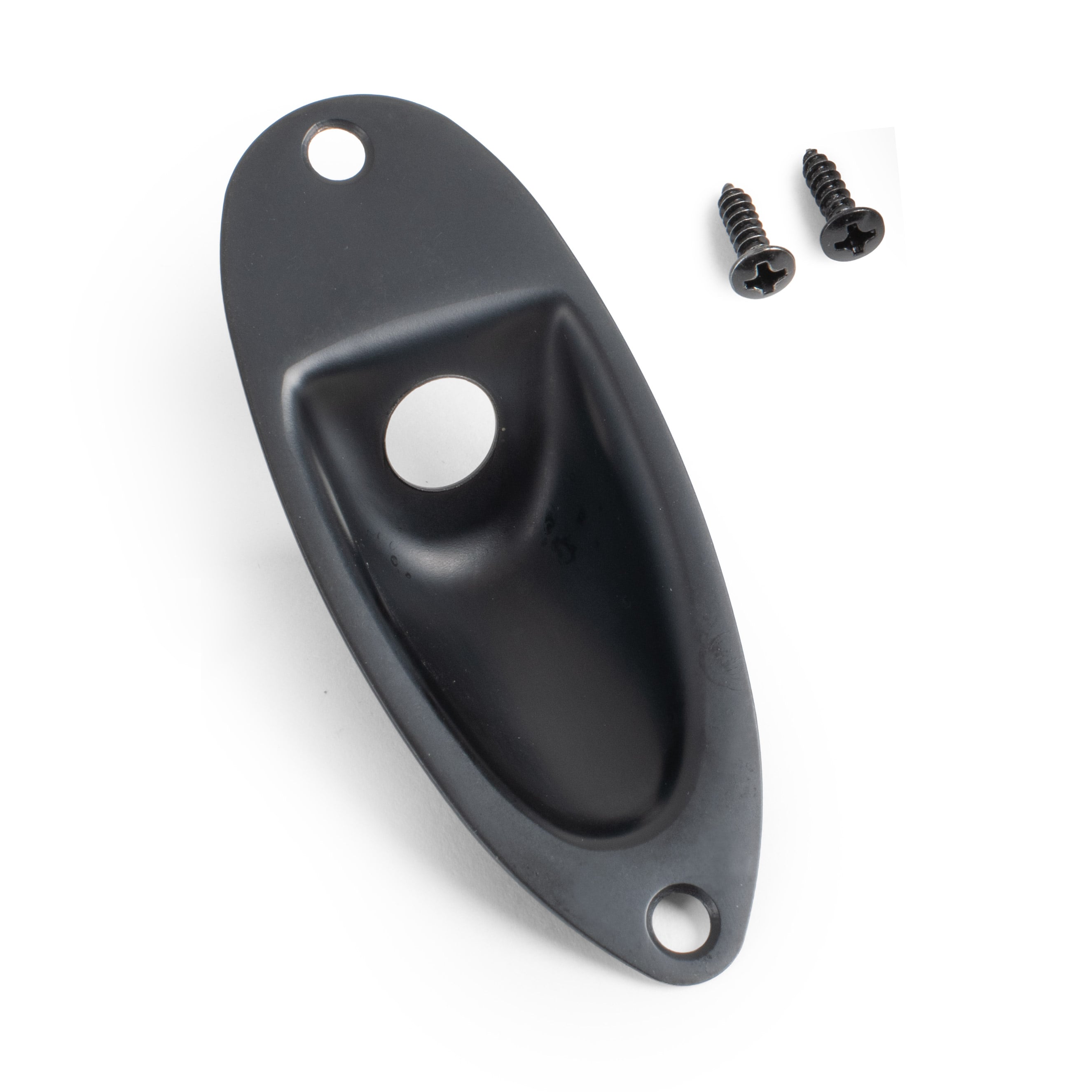 StewMac Jack Plate for Strat, Satin Black